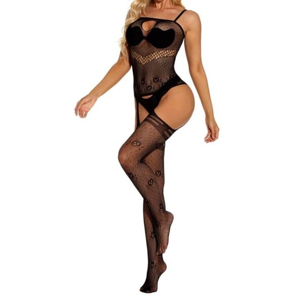 Fishnet Body Stockings Mesh Lingerie Bodysuit Body Soft BDSM Bondage Cosplay NWT - Picture 5 of 7
